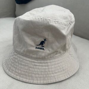 khaki kangol bucket hat